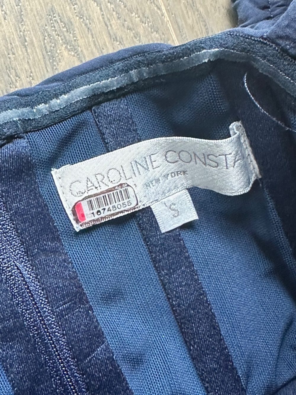 Caroline Constas Reyna Navy Blue Puff Sleeve Maxi Dress - SMALL - Picture 4 of 9